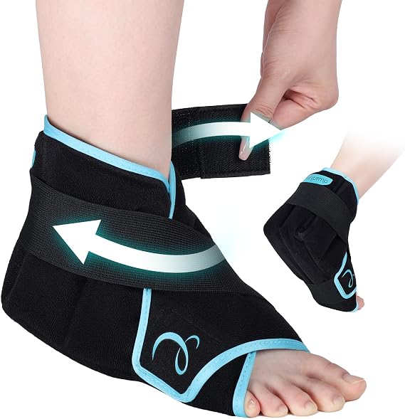 Comfytemp 1-Pack Reusable Foot & Ankle Ice Pack Wrap, Gel Cold Compress