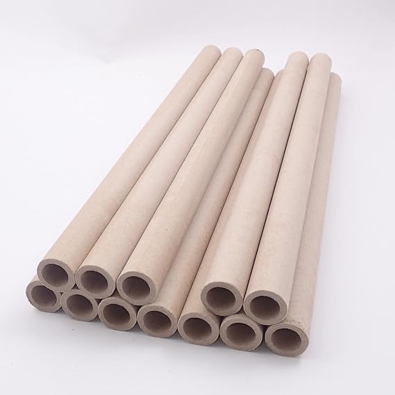 3/4" Parallel Wound Paper Tubes - Length: 50cm - Quantity: 12 - Strong Thick Wall Firework Tubes - by Inoxia