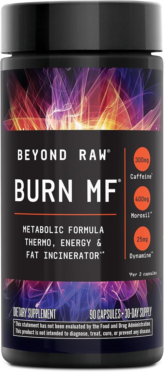 BEYOND RAW GNC Burn MF, Metabolic Formula, Energy & Focus, 90 Count