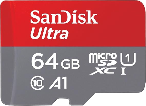 SANDISK Ultra microSD Card + Adapter 64GB, Up to 140MB/s Read Speeds