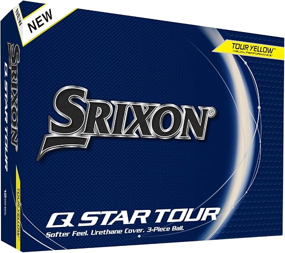 Srixon Q Star Tour 12 Golf Balls, Yellow