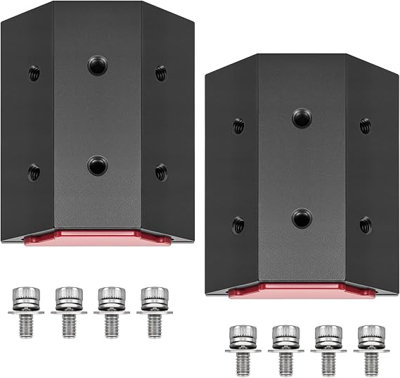 ToughBuilt StackTech Rail Clips to Fit Toolboxes with Rails, DIY Mounting Connectors for Custom Tool Holders and Accessories, No-Drill Clips for Side Rail Systems