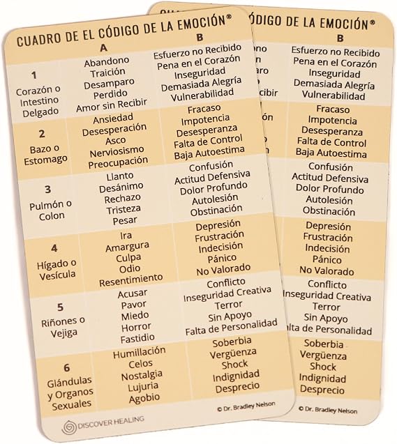 El Codigo de la Emocion - Tabla Magnetica de las Emociones - 2 PAQUETES