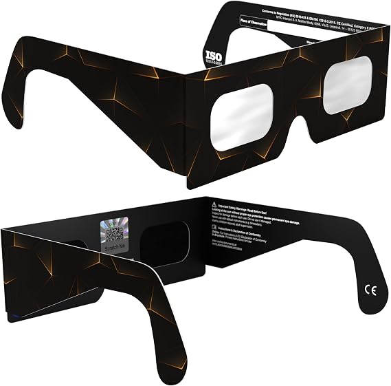Absolute Eclipse Solar Eclipse Glasses 2026 to See the Solar Eclipse - ISO 12312-2 CE Certified - August 12 2026 - Adult Children - EU Manufacturer Approved AAS - 55+ Designs