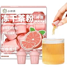 QIRIYUANYE -Grapefruit Green Tea-Instant Tea Powder - Iced Tea - No Sugar Added -12 cups