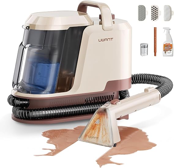 Uwant 22Kpa Carpet Cleaner Machine with Odor Eliminator Stick Set of 1 | Portable Carpet Cleaner for Pet with Oxy Solution, Color-Block Upholstery Cleaner Machine for Carpet, Couch, Sofa, Cars