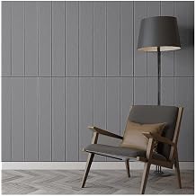 UKAB DEKOR 70x70 cm Kendinden Yapışkanlı Gri Lambri Görünümlü Esnek Köpük Duvar Paneli (1 Adet 0,49m²) Gri 70 x 70
