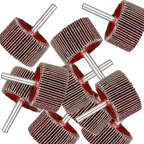 1.37-inch Abrasive Flap Wheel, Diameter(1-3/8in) 35mm 10-Pack Aluminum Oxide Flap Wheel Shank 1/4''(6mm) Wheels Grit 80#120#240#320# Flap Wheel (#320-10PCS)