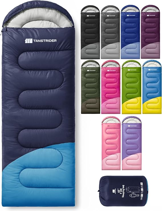 Sleeping Bags for Adults Warm Weather,Backpacking Compact Lightweight Camping Sleeping Bag with Compression Sack for Kids,Camping Essentials Gear for Hiking,Travel,Climb,Outdoor, Indoor