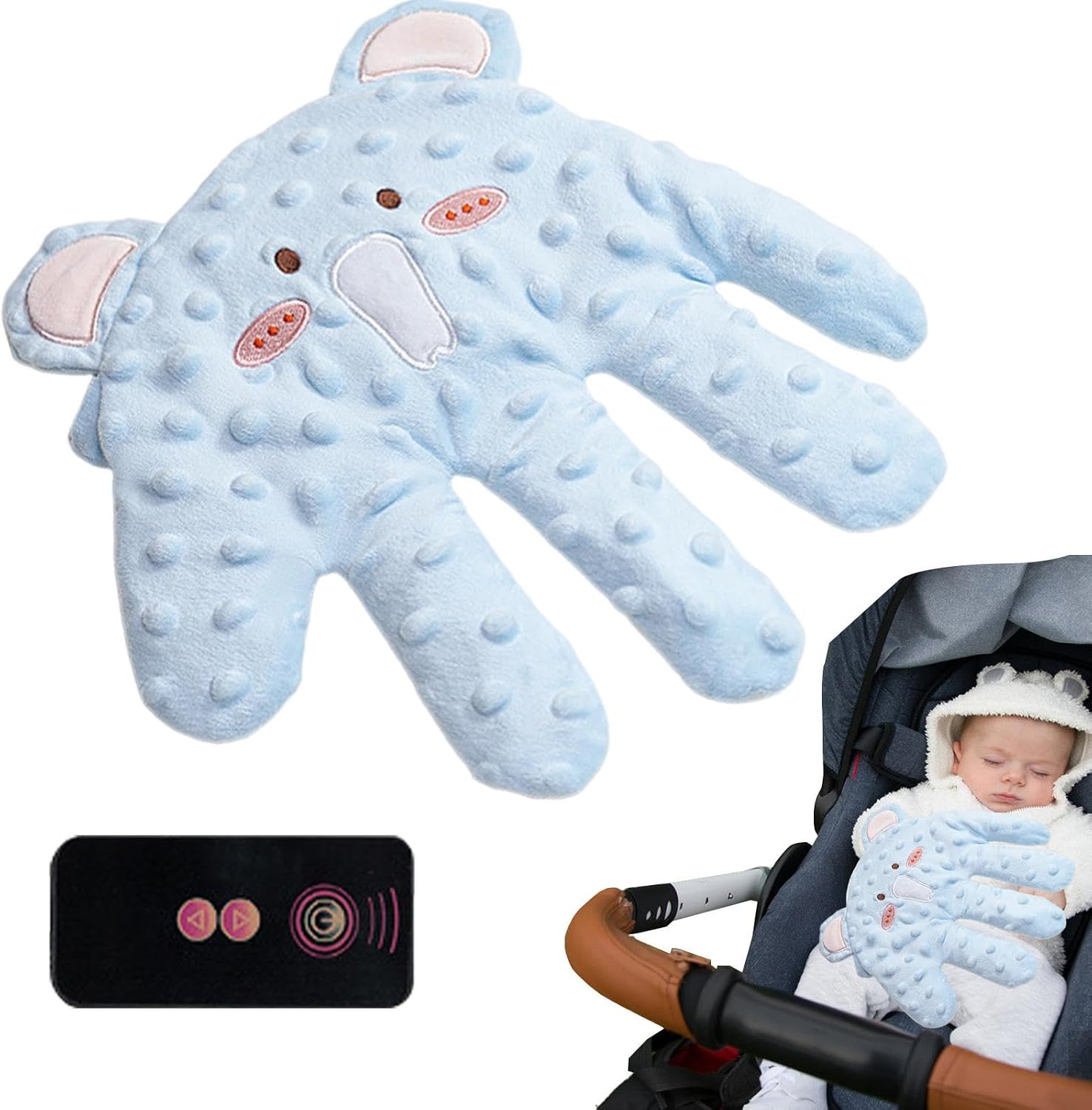 Baby Soothing Palm - Electric Baby Hand Pillow | Cartoon Butt Patter Automatic Patting Machine - Startle Prevention Palms