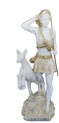 Artemis Sculpture Ancient Greek Goddess of Hunt Diana Active Sculpture Aged