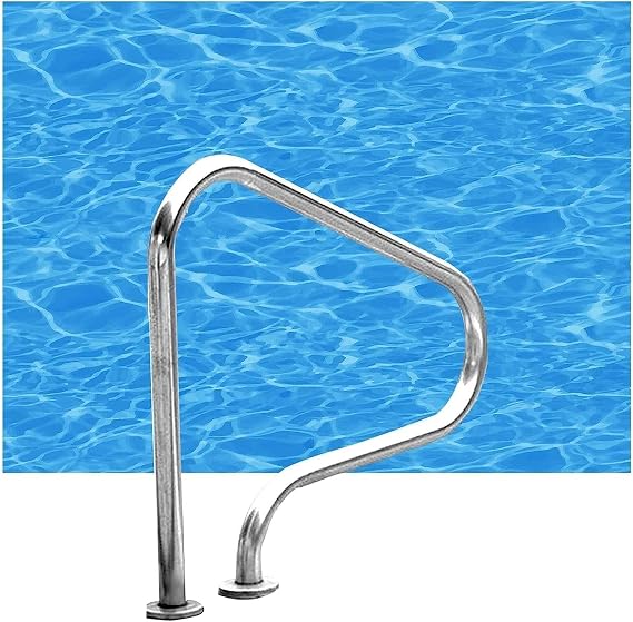 Swimming Pool Handrail Made of Premium Quality 316 Stainless Steel for Indoor and Outdoor Use, Thickness 0.15cm, Silver