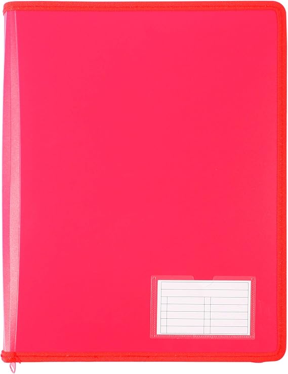 Bantex, Zipper Binder A4, 2D Ring, 25mm, Pink