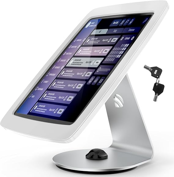 Tablet Kiosk Stand for Desk with Lock - Rotatable SwivelCompatible with 10.9 iPad 10th, Pro 11 1 2 3 4, Air 4 5, Air 11M2M3M4, iPad 11A16 - BSC109WA