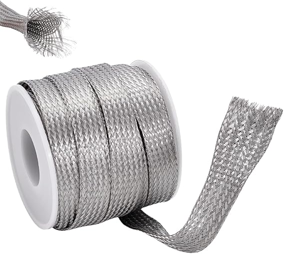 UNICRAFTALE 1/2 Inch Wide Braided Cable Shielding Sleeve 26Ft