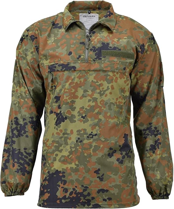 Militar Men's Windshirt TacGear Anorak Lightweight German Army Flecktarn camo Ripstop