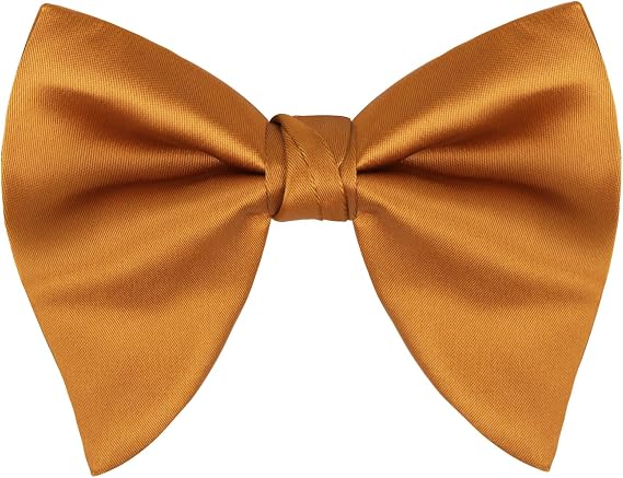 Alizeal Mens Pre-tied Oversize Solid Bow Tie