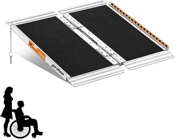 2FT Portable Wheelchair Ramp for Home Steps, Threshold Ramps for Doorways