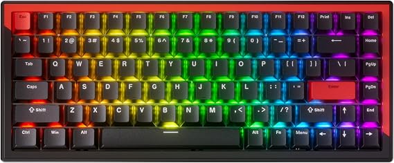 DrunkDeer G75 Rapid Trigger Keyboard, Esports Gaming Keyboard Magnetic Switch Last Win Mode Adjustable Actuation, 75% Design, Black