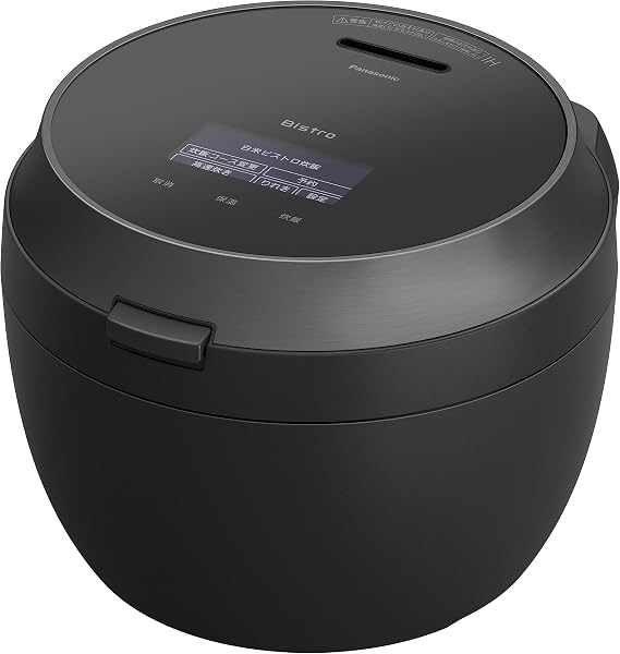 Panasonic SR-V10BA-K Rice Cooker, 5.5 Cups, Top Model Bistro, Master Technique AI, Pressure Heat Wind Pump, 2 Cleaning Parts, Black