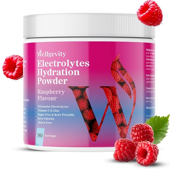 Raspberry Electrolyte Powder, Sugar Free Electrolyte Hydration Drink, Keto, 90 Servings