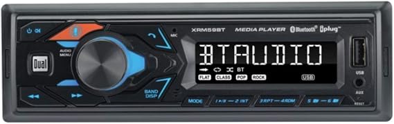 Dual XRM59BT Single-DIN In-Dash All-Digital Media Receiver with Bluetooth