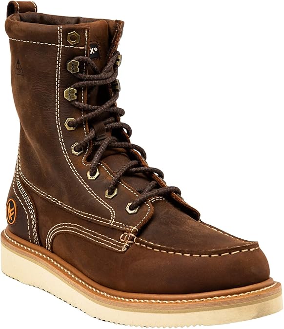 Hawx Work Gear Men's 8" Grade Work Boot Moc Toe - WULM-8-2 10.5 EE US
