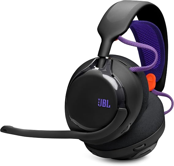 JBL Quantum 650X - Wireless multiplatform Gaming Headset Customizable Through JBL QuantumENGINE, 50mm Carbon Dynamic Drivers, Spatial Sound, Dual Wireless Connection, Replaceable Components (Black)