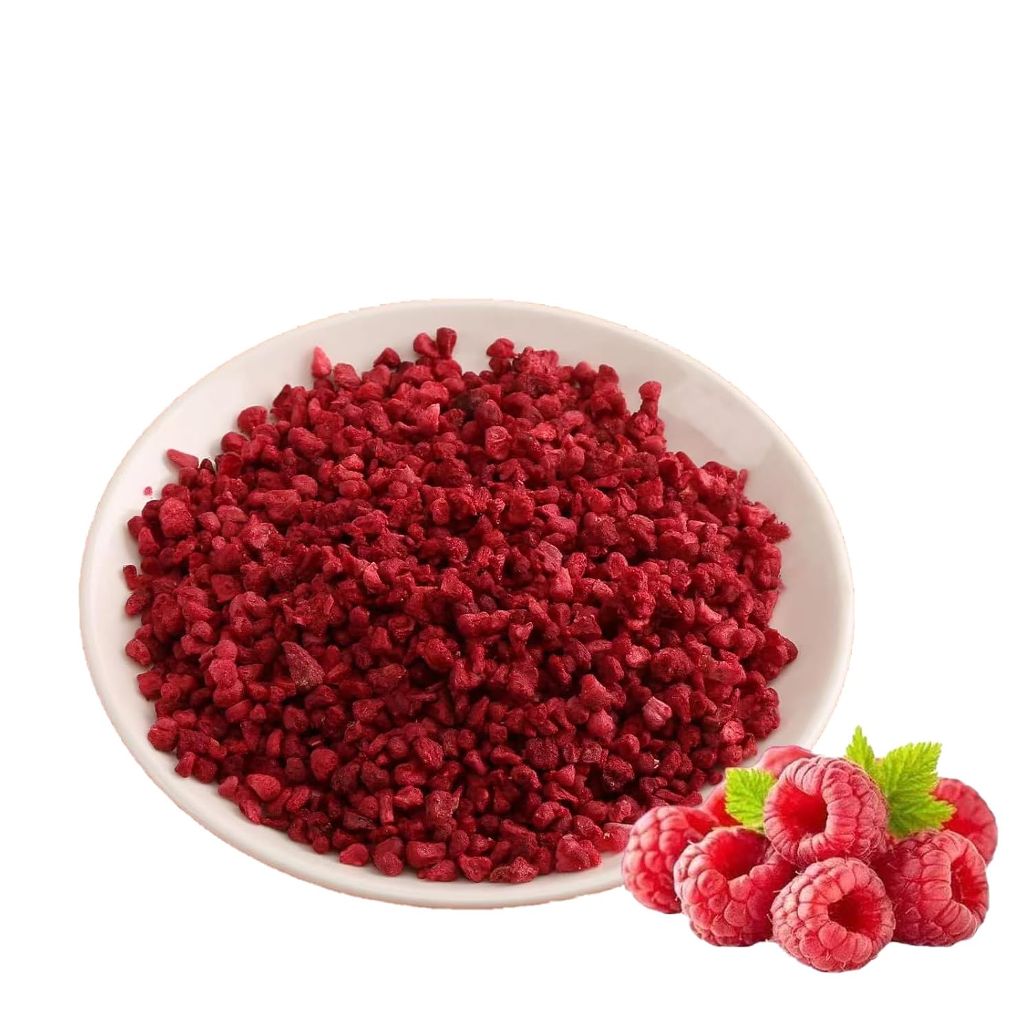 Diced dried raspberries 5.3 oz. Freeze-dried raspberries, dried fruits, sugar-free additives, dried fruit snack baking, decoration, cakes, French fries, beverages, yogurt, cereal