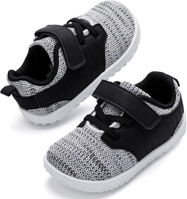 HIITAVE Toddler Sneakers Lightweight Boys Girls Barefoot Shoes for Walking Running Tennis Playing