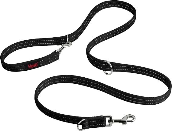 Halti Training Dog Leash | Size Large, Black, 2m | No-Pull Double-Ended Dog Leash | Light, Soft & Durable | Ideal for Obedience Training & Everyday Walks with Dogs & Puppies
