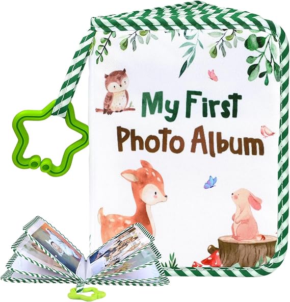 Baby Photo Album My First Photo Album For Babies 14x18cm Soft First Photo Album Collector With Safety Mirror