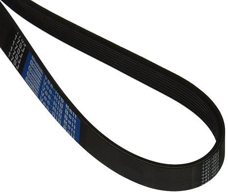 CARLISLE 170J8 V-Ribbed Belts with 8 Ribs, J Section, Rubber, 0.736 Belt Width, 17.5" Length