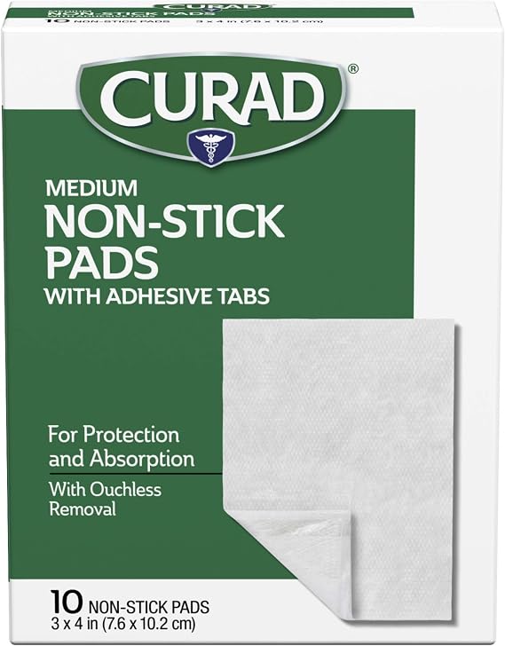 Curad Non-Stick Pads, 3 Inches X 4 Inches 10 Count