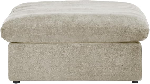 JACH Storage Ottoman Module for Living Room, Cushion Cover Removable, Minimalist Comfy Breathable Ottoman for Living Room Apartment (Khaki)