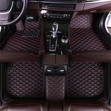 car Floor Mats fit for Dedicated Custom Style Luxury Leather All Weather Protection Floor Liners Full car Floor Mats Black Red
