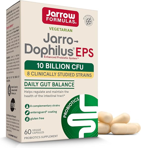 Jarrow Jarro Dophilus Probiotics - Probiotic Supplement, Gut Health, 60 Ct