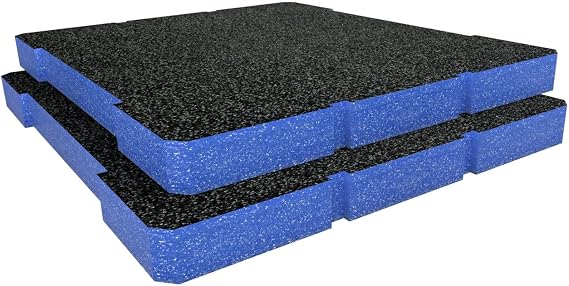 Shadow Foam Inserts for ToughBuilt StackTech Locking Toolboxes – Foam Insert for Tool Box Organisation – Compatible with Single, 2, 3 & 4 Drawer and Rolling Toolboxes – Twin Pack – Blue (30mm Depth)