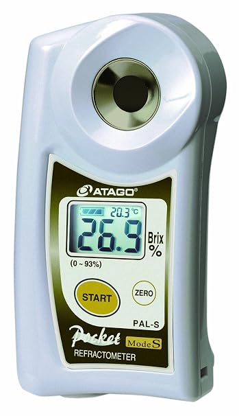 Atago 3860 Digital Hand Held Pocket Refractometer, 0.0-93.0% Brix Measurement Range