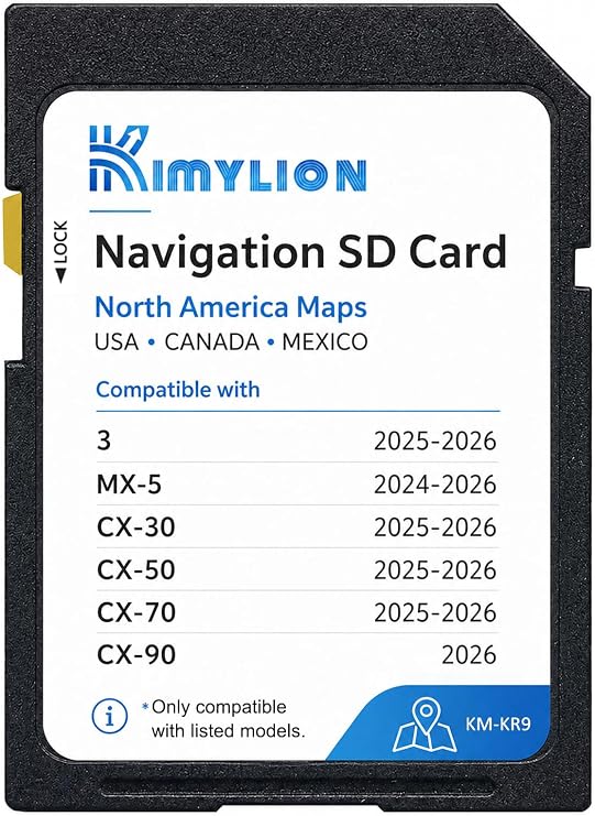 Updated KR9D66EZ1C Navigation SD Card for Select Mazda, USA/CAN/MEX Maps