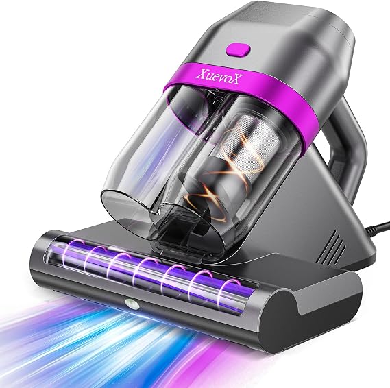 Bed Vacuum Cleaner, Mattress Vacuum Cleaner with UV & Ultrasonic, 15KPa Suction Handheld Bed Vacuum with High-Heating Technology, Deep Cleans Beds, Pillows, Sofas, Pet Hair, 500W