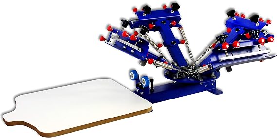 4 Color 1 Station Desktop Screen Printing Machine