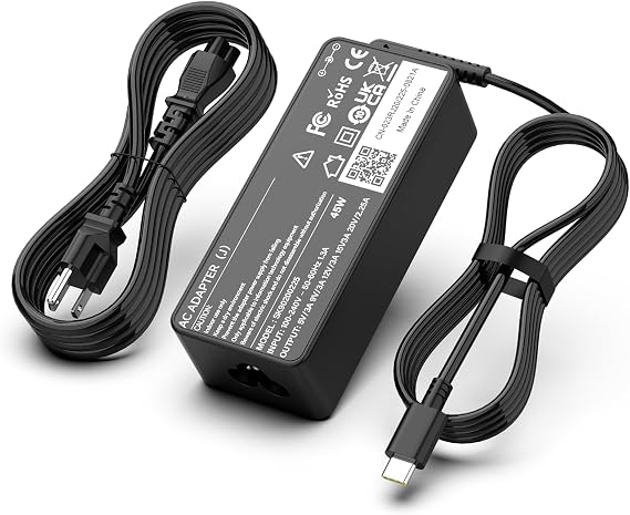 45W Universal USB-C Laptop Charger Compatible with HP Chromebook X360 11/12/14,Compatible with Lenovo Acer Google Asus and Samsung ct-x636f (Type-C)