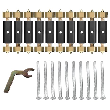 Cassette Repair Device/Electrical Box Repair,118 Type Universal Outlet Box Repairer 10 Screws Tools Sturdy Support Rod+1 Wrench-Upgraded Nylon Insulation (Black+Gold)