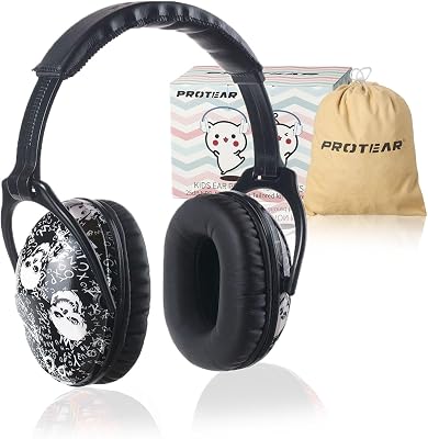 Kids Noise Cancelling Headphones,25dB NRR Hearing Protection,Noise Reduction,Sound Proof for Kids,Toddler Earmuffs for Concert,Airplane,Autism,Monster Jam,Travel,SchoolSkull