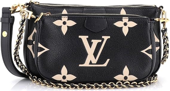 Pre-Loved Multi Pochette Accessoires Bicolor Monogram Empreinte Giant, Black