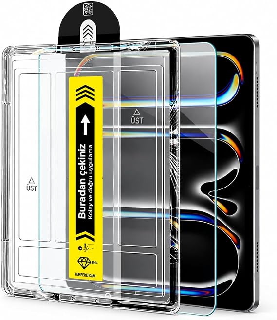 Coverzone iPad Pro 11 2018-2022 ile Uyumlu Kolay Aparatlı Ekran Koruyucu