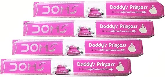 DOMS Daddys Princess: A beautiful Miracle in Life - Pencils (Set of 4 Packets - 40 Pencils; Free: One Doms Chalkholder including a Doms Dustless Chalk)