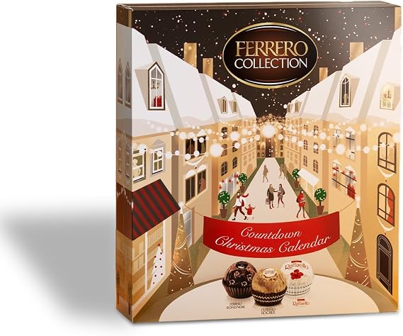 Ferrero Collection Premium Christmas Chocolate Advent Calendar 2024, Includes Rocher, Raffaello and Rondnoir Pralines, Box of 24 Speciality Chocolates (259g)