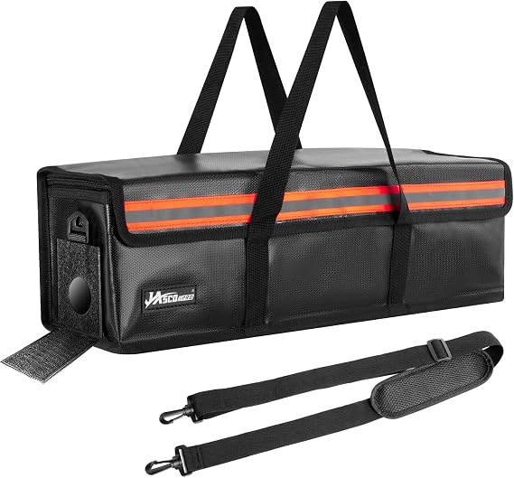 JASCOPRO Lipo Safe Bag, Explosion Proof Bag Waterproof for Storage Transport Charging, 49 * 15 * 15CM (L)